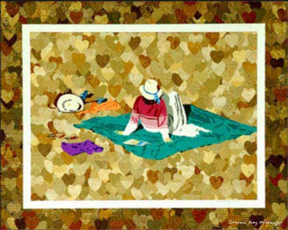 beach lovers limited edition giclee on canvas by Steven Ray Miller Durham NC artist