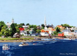 Peaceful Harbor limited edition lithograph by Steven Ray Miller Durham NC artist