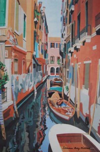 Small View of Venice limited edition lithograph by Steven Ray Miller Durham NC artist