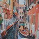 Small View of Venice limited edition lithograph by Steven Ray Miller Durham NC artist