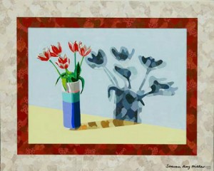 Valentine tulips limited edition giclee on canvas by Steven Ray Miller Durham NC artist