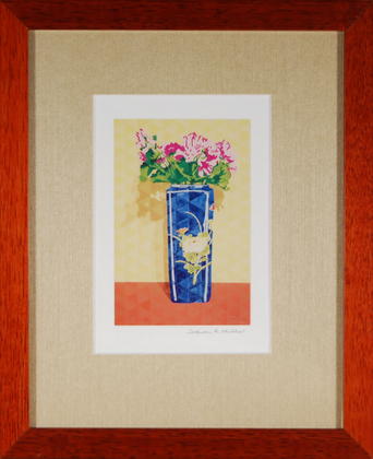 Oriental Floral Framed Mini Print