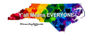 Y'all Means EVERYONE NC Hearts Bumper Sticker